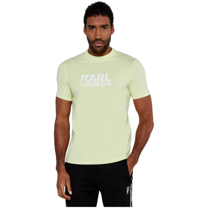 Camiseta de KARL LAGERFELD con Logo Engomado en el Pecho Color Amarillo - 1