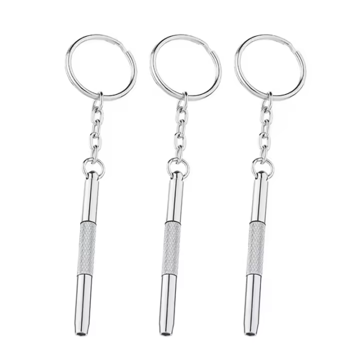 Kit De Reparación De Gafas Con Destornillador De Acero Inoxidable Y Llavero Herramientas Precision Portátiles Para Relojes - 1