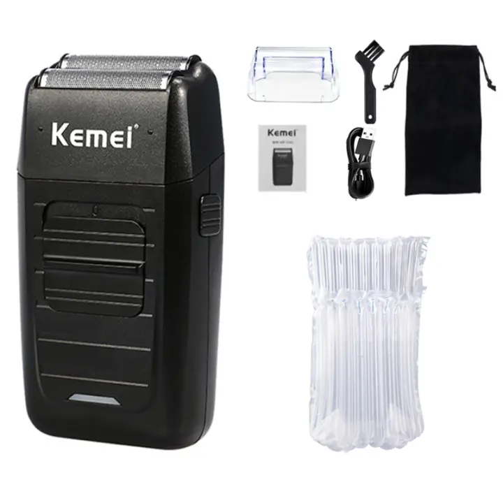 Kit De Peluquería Para Hombres Kemei KM-2290 KM-2293 KM-1102 Afeitadora Eléctrica Cortadora De Pelo Profesional Con Corte Rápido Y Ajuste De Longitud Universal Carbono Acero - 1