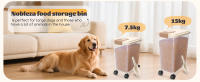 Nobleza Contenedor de Pienso para Mascotas 20L/40L, con Ruedas, Tapa Abatible, Cuchara y Marcador de Fecha, Caja Hermética Transparente para Perros y Gatos - details 7