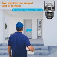 Cámara De Seguridad IP Exterior HD 6K 12MP Con Visión Nocturna Y Detección De Corpo PIR Cámara Inalámbrica WIFI 4G SIM Tarjeta Triple Pantalla CCTV - details 6
