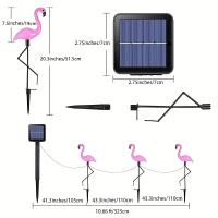 3 PC Luces Solares De Flamenco Para Jardín LED Impermeables Decorativas Para Camino Paisaje Jardín Venta Por Pieza - details 1