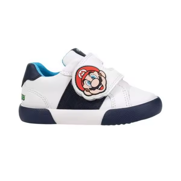 Geox, zapatillas Super Mario para niños. Con cierre de banda adherente y plantilla extraíble de cuero. Ligeras y trasnpirables. - 1