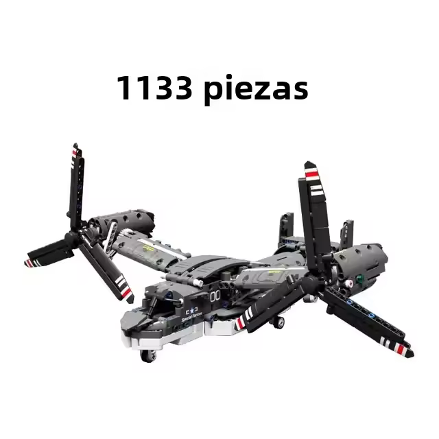 Bloques De Construcción MOC City WW2 Avión Electrónico Osprey Militar Para Niños Juguetes Educativos Regalo De Cumpleaños - 1