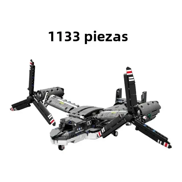 Bloques De Construcción MOC City WW2 Avión Electrónico Osprey Militar Para Niños Juguetes Educativos Regalo De Cumpleaños - 1