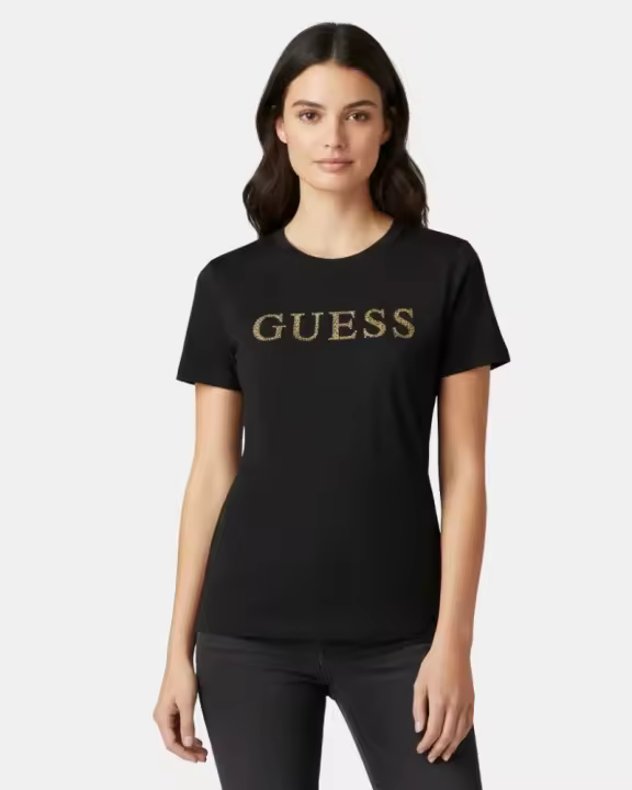 GUESS V6RI20 J1314 Camisetas Manga corta Mujer Negro - 1