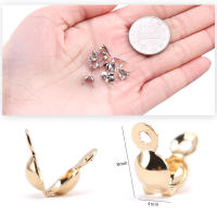 100PCS/Box Tiras De Acero Inoxidable Para Joyería DIY Con Cierre De Hilo Dorado Cubiertas De Nudo Accesorios Para Pulseras Y Collares - details 1