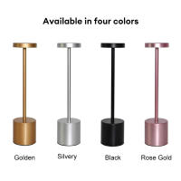 Lámpara De Mesa Clásica De Metal Recargable Por USB Luz Nocturna Sin Ajuste De Intensidad Táctil Decoración Para Hotel Y Bar 3 Niveles De Iluminación Para El Hogar - details 16