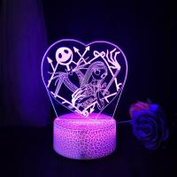 Lámpara Nocturna 3D De Novia Fantasma Con Control Táctil Y 16 Colores Decoración De Habitación Regalo De Halloween Luz De Ambiente De Dibujos Animados - details 3