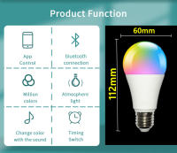 Bombilla LED E27 Bluetooth Inteligente Control Remoto Tuya APP Dimmable 9W RGB+CW+WW Cambio De Color Compatible IOS/Android Para Sala De Estar - details 1