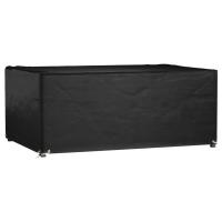 vidaXL Funda para muebles de jardín 8 ojales en dimensiones 125x125x75 cm/132x132x80 cm/125x55x75 cm y más | almacenamiento funcional diseño moderno para baño dormitorio sala - details 6