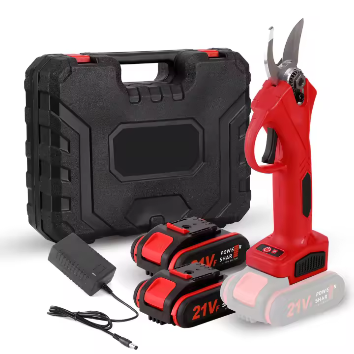 30mm Podadora eléctrica inalámbrica de 21V, tijeras de podar eficientes para árboles frutales, bonsái, 600W,cortador de ramas, herramienta de paisajismo - 1