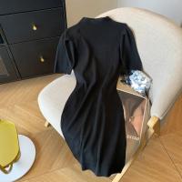 New Summer 2024 Mujer Vestido Corto De Encaje Decoración Tejido Slim Fit Manga Corta Mini Vestido Estilo Oficina Lady - details 22