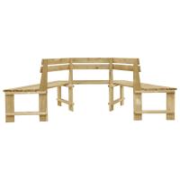 vidaXL Banco de jardín madera pino impregnada 240 cm - details 2