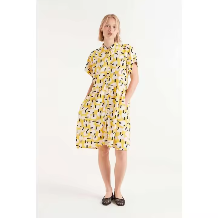 Vestido corto camisero goemétrico Onigiri, Compañía Fantástica - 1