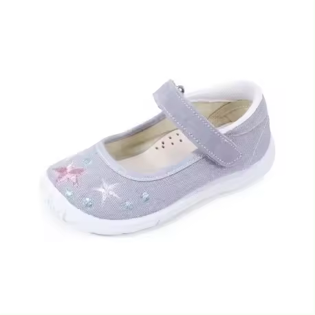 Merceditas de loneta con estrellas bordadas de Lonettes Zapy for girls - 1