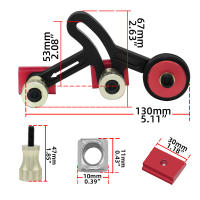 Guías De Acción Unidireccional Para Tallado En Madera Herramienta Auxiliar De Seguridad Anti Rebound Precisión Cortada Limpia Placa De Localización De Plata Aluminio - details 1