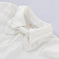 Conjunto De Ropa Para Bebé Niño Nuevo Nacido Verano 0-24 Meses Camisa Con Corbata Camiseta De Manga Corta Y Pantalón Con Suspensión 2PCS - details 3