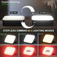 Lámpara de camping LED con USB recargable, portátil, impermeable, linterna de camping con 5 modos de luz para senderismo, exteriores, cortes de energía, emergencia - details 2