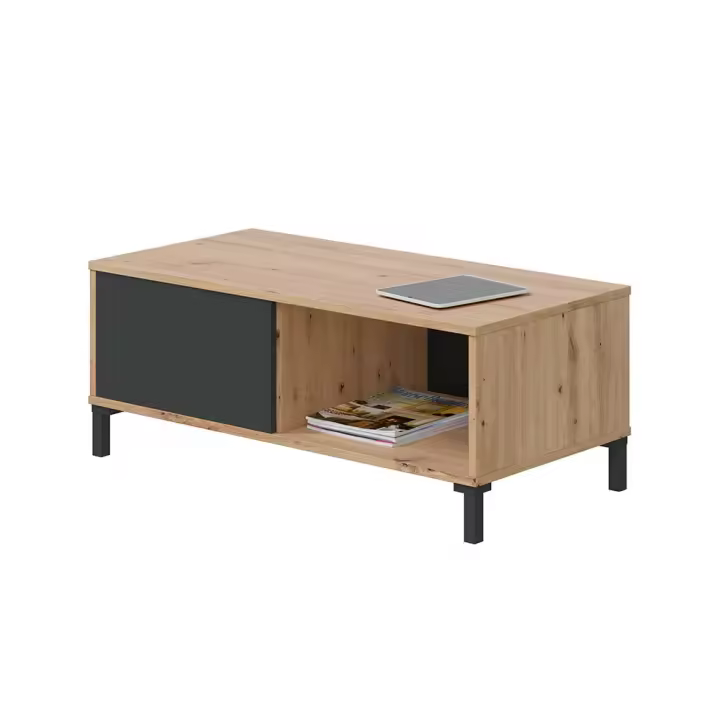 Duérmete Online - Mesa de centro Urban Plus - Natural/ Blanco - Melamina Alta Calidad - 1