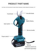 Tijeras De Poda Eléctricas Sin Cable Makita 18V Con Batería Herramienta De Jardín LED Brocaless Para Frutas Y Árboles - details 10
