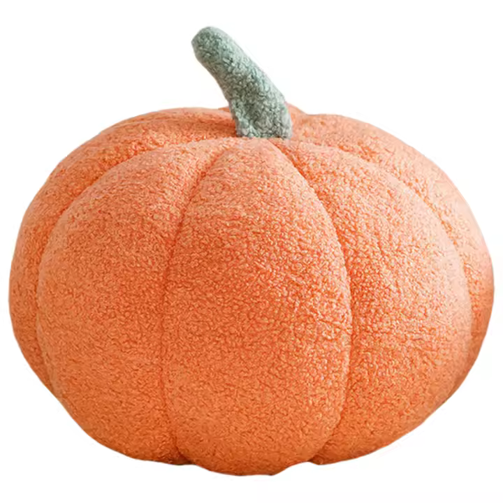 Cojín De Tofú De Algodón Suave Y Suave En Forma De Calabaza 3D Para Decoración De Halloween Cojín Para Sofá Y Dormitorio Estilo Otoño - 1