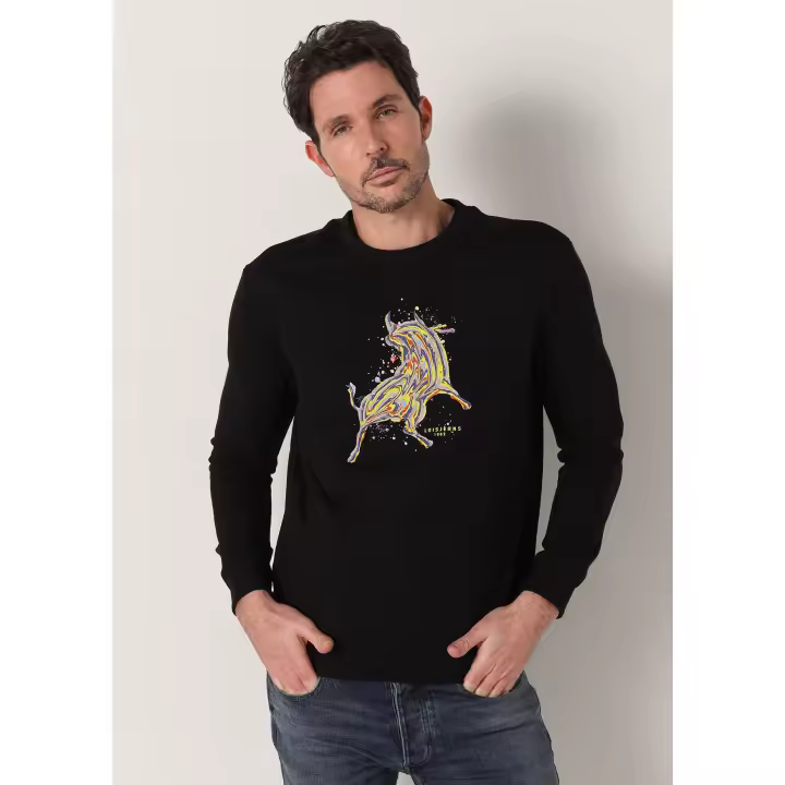 LOIS JEANS - Sudadera cuello caja con Grafica Toro Multicolor - 1