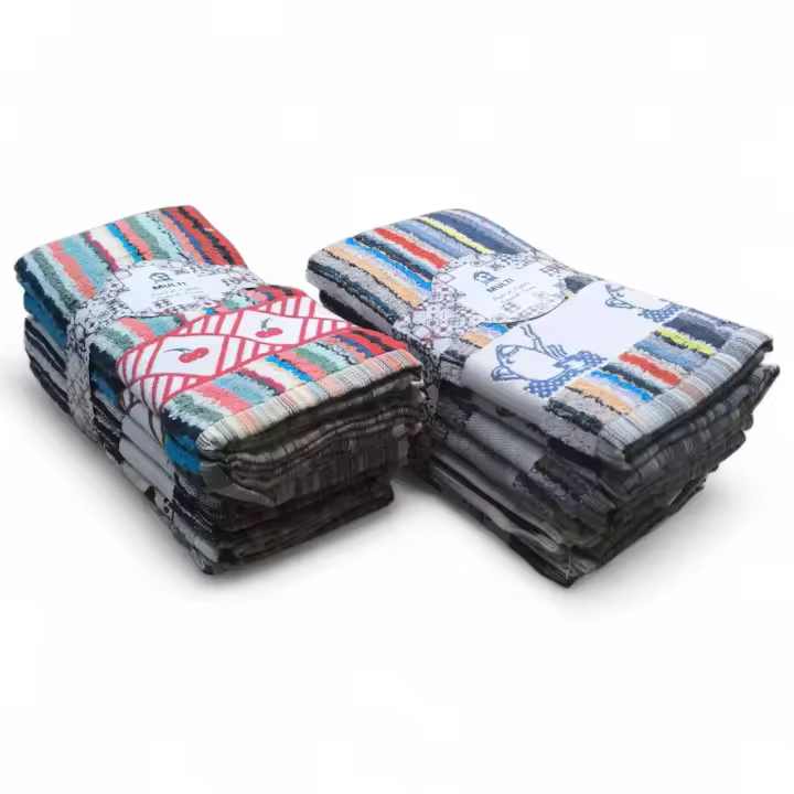 Mercatienda.es Paños de Cocina de Algodón 100% Premium | Diseños de Rayas y Frutas | Hechos en Portugal - 1