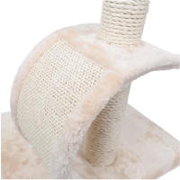Claro Brillante Rascador para gatos de tamaño mediano Cama y mueble para mascotas  Diseño de plataforma de salto Permite trepar y saltar Resistente y robusto Fabricación cuidadosa Tela de felpa suave  Tacto suave y delicado Suave y no irritante Rascador p - details 2