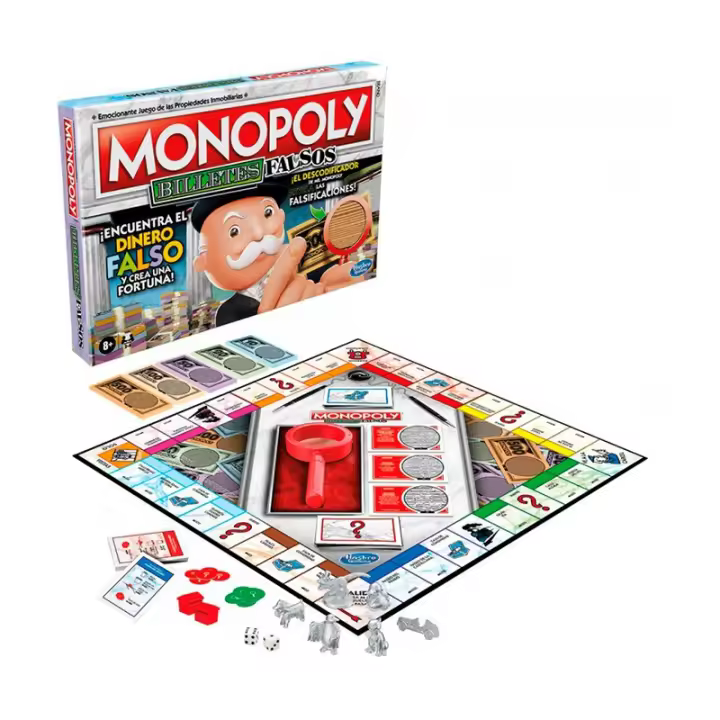 Hasbro Monopoly Billetes Falsos Estrategia Inmuebles Descodificador - 1