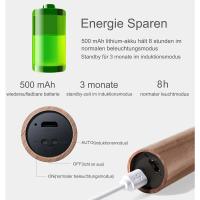Lámpara de pared para interiores, de madera, con luces LED de noche, alimentada por batería, portátil - details 1