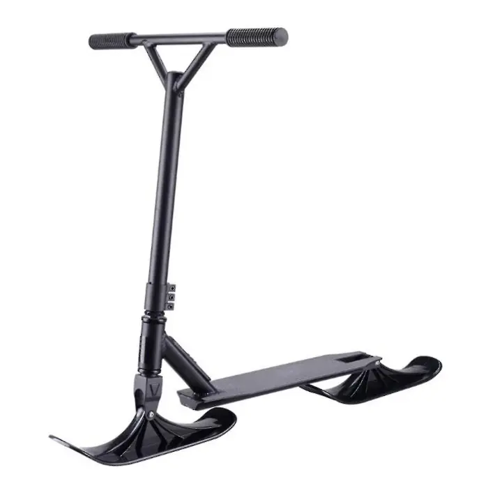 Scooter de esquí para niños, patín de esquí 2 en 1 compatible con Scooter Eléctrico, fácil de instalar y duradero (negro, 2 piezas)-A1 - 1