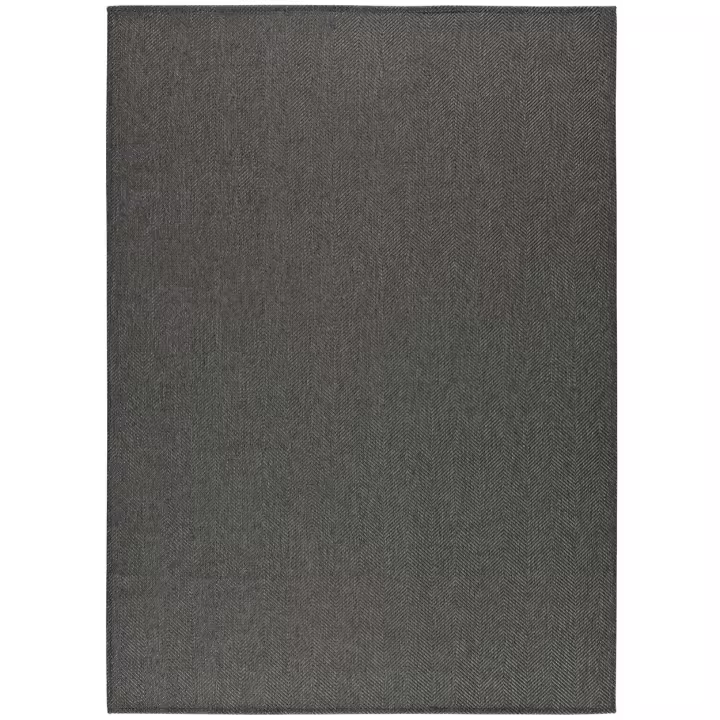 Alfombra interior Lavable diseño chevron en Antracita - ESPIGA LISO | 60x120, 80x150, 120x170, 140x200, 160x230 cm - 1