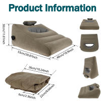 Almohada De Viaje Inflable Wedge Soporte Lumbar Y Cuerpo Almohada De Pies Elevador Multifuncional Para Yoga Y Descanso En Viajes Fabricada Con Tela De Poliéster Y PVC - details 4