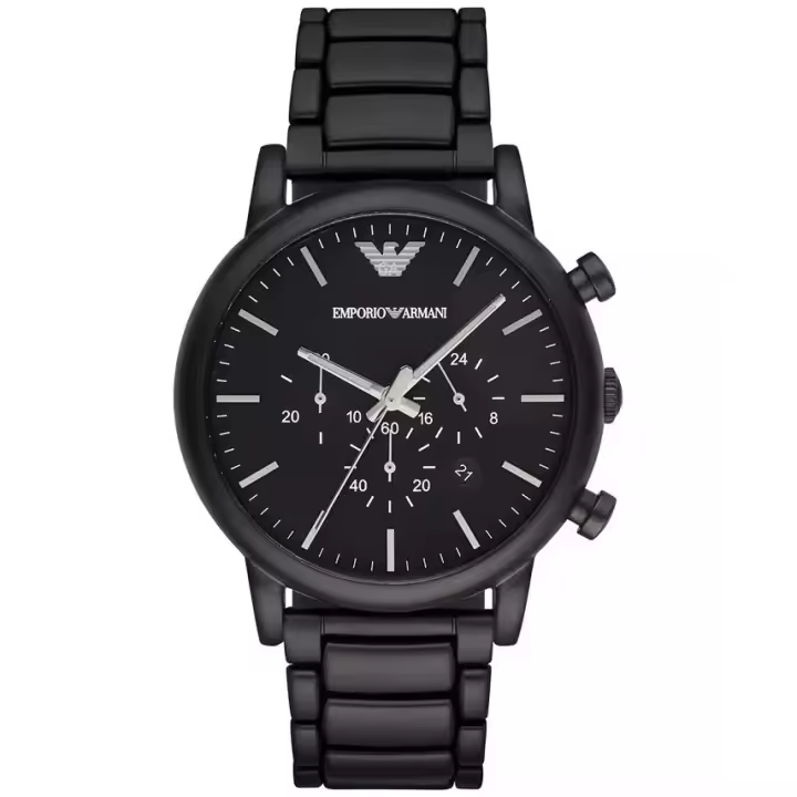 Emporio Armani Reloj hombre AR1895, con calendario, Incluye Caja Original, Diámetro: 46MM - 1