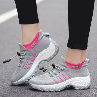 Zapatillas De Correr Para Mujer Talla Grande Otoño Invierno Calcetines Elásticos Altos Moda Transpirables Comodidad Para Exterior - details 3