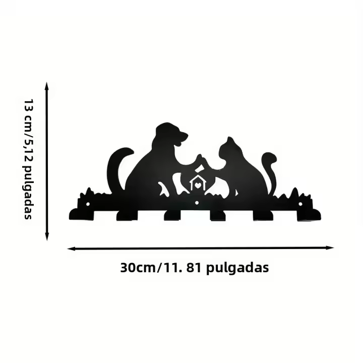 Gancho De Metal Para Cocina Y Pared En Forma De Cola De Gato Y Mono Porta Llaves Y Ropa Creativo Soporte De Almacenamiento Herramienta Decorativa - 1