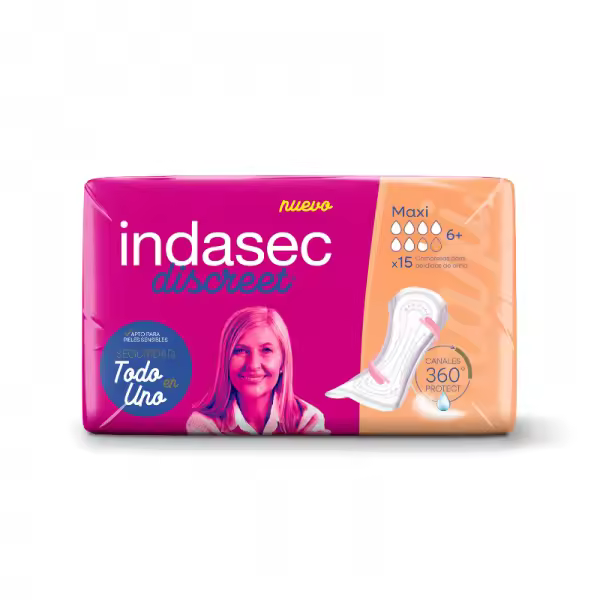 Compresa perdidas leves indasec discreet maxi 15 unidades 221747 INDASEC - 1