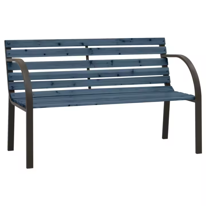 vidaXL Banco de jardín para niños de madera de abeto chino gris 81 cm - 1