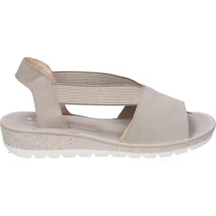 DOCTOR CUTILLAS | Sandalias de Piel Doctor Cutillas para Mujer – Sandalia con Cuña en Color Taupe – Sandalias de Verano sin Cierre – Slip On – de Piel – Cuña Baja y Cómoda – Versátiles – Alta Calidad – Modelo 35413 - 1