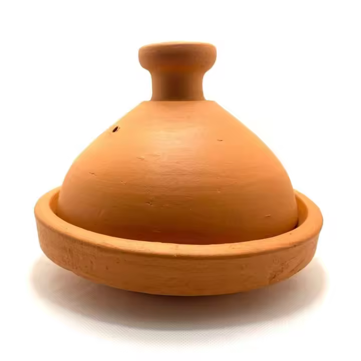 Tajine marroquí de cerámica natural - Tagin Árabe 100% Hecho a Mano para cocina tradicional de Marruecos | Artesanía Marroquí - 1