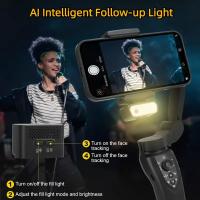 Gimbal Mano QAML F12 APP Función 3-Ejes Con Luz De Rellenado Y Seguimiento Inteligente De Rostro Para Smartphone Compatible Con Bluetooth - details 0