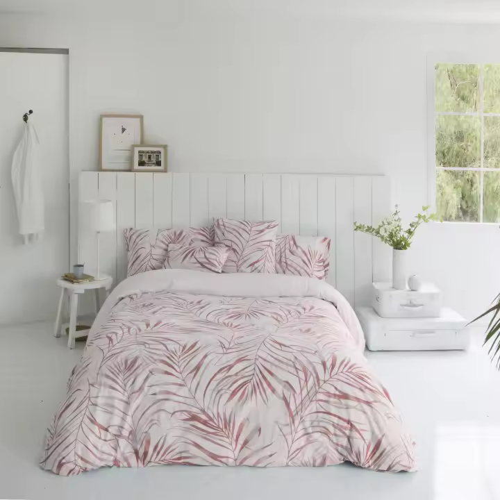ETHERE MAISON - Funda nórdica Baker Coral, algodón 200 hilos. Cierre con botones. - 1