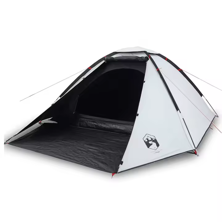vidaXL Tienda de campaña iglú 4 personas tela opaca impermeable blanco - 1