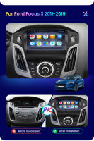 AWESAFE inalámbrico CarPlay Android Auto Radio para Ford Focus 3 MK3 2010 2011 2012 2013 2014 2015 2016 2017 2018 2019 coche reproductor multimedia GPS 2 din autoradio volante controles RDS Bluetooth - details 2