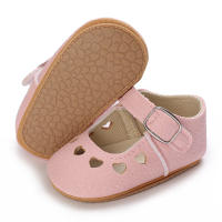 Zapatos Para Bebé Recién Nacidos Niñas Clásicos Corazón De Goma Antideslizante PU Vestido Primera Caminadora Zapatos De Cuna - details 67