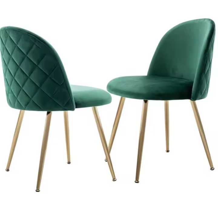 Juego de 4 sillas peludas para comedor, cocina y dormitorio. Modernas, con respaldo alto, para sala de estar - 1
