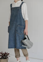 Delantal De Lona Algodón Puro Lavado Vaquero Para Publicidad Y Cocina Bib Overalls Material De Algodón Origen China - details 0