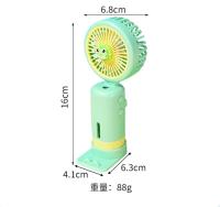 Ventilador de mano con agua , Ventilador recargable USB Portable tres velocidades con soporte de movil, Ventilador 20ml de Agua de Enfriamiento en Spray para viajes Oficinas en el hogar - details 6