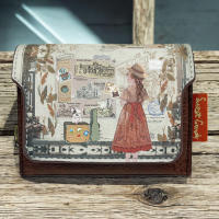 Monedero Sweet Candy C-323  10x8x2 cm  Diseño Vintage en 4 Modelos  3 Compartimentos  Clip de Cierre y Cadena para Llaves  Con Caja de Regalo a Juego - details 1